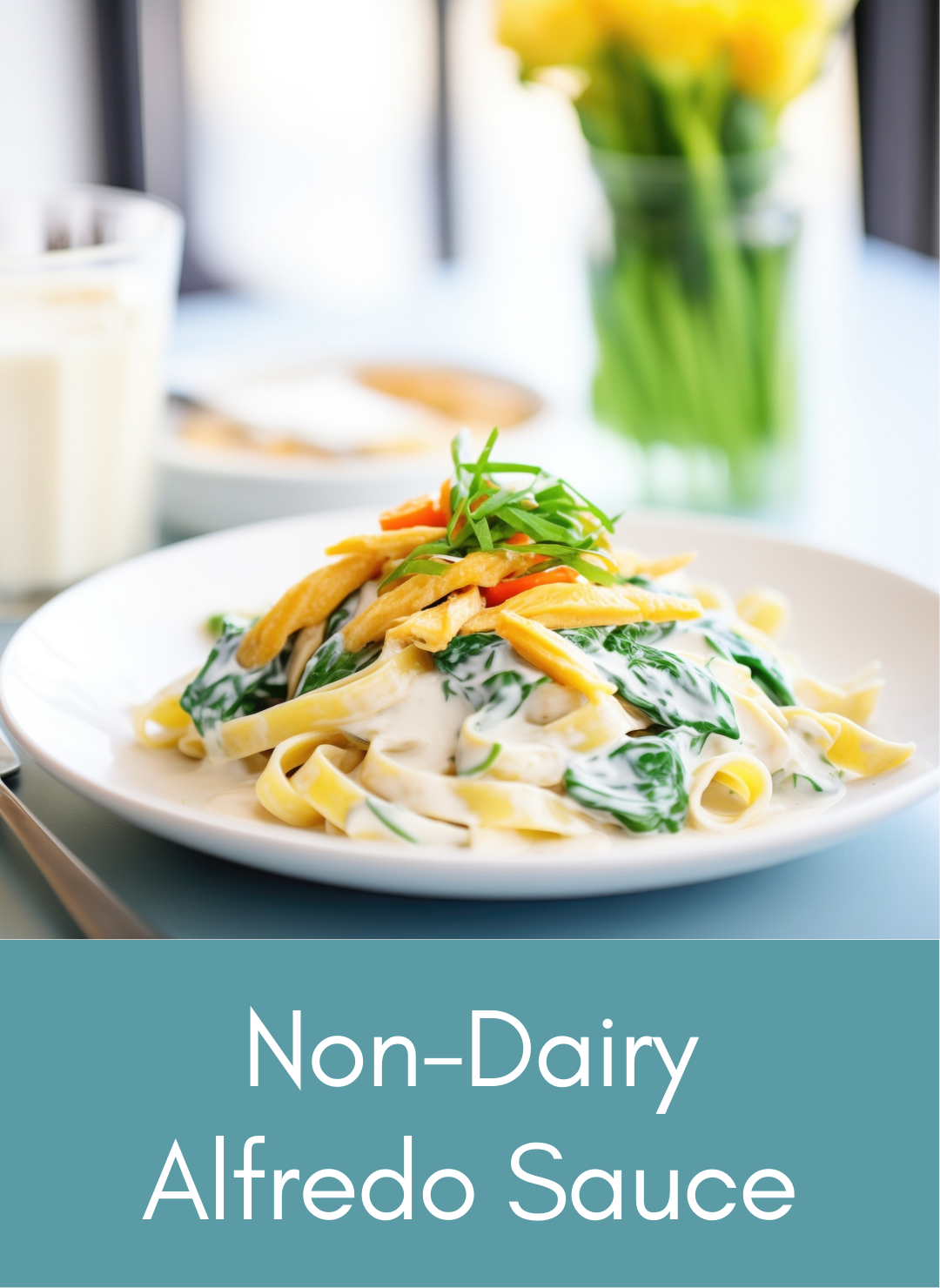 Dairy free vegan Alfredo sauce Picture with link to recipe