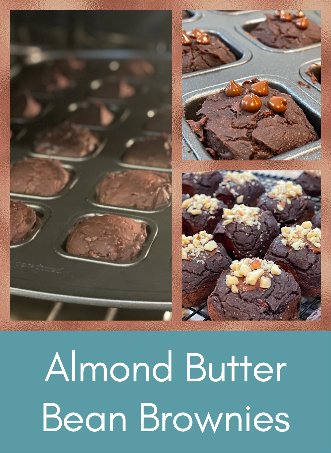 Almond butter bean whole food plant based brownies Picture with link to recipe