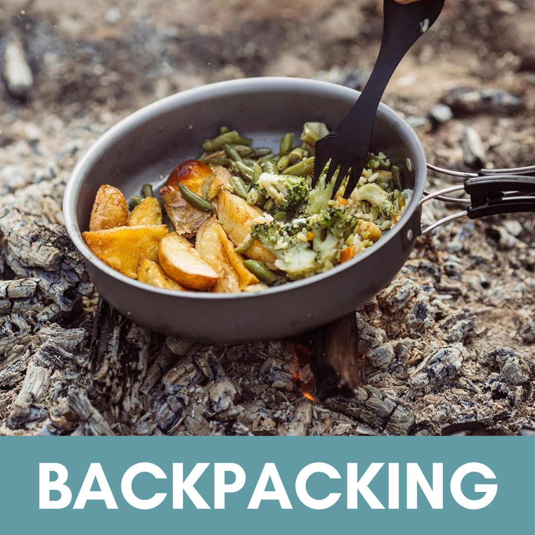 Whole food plant based backpacking stir-fry Picture with link to backpacking recipes