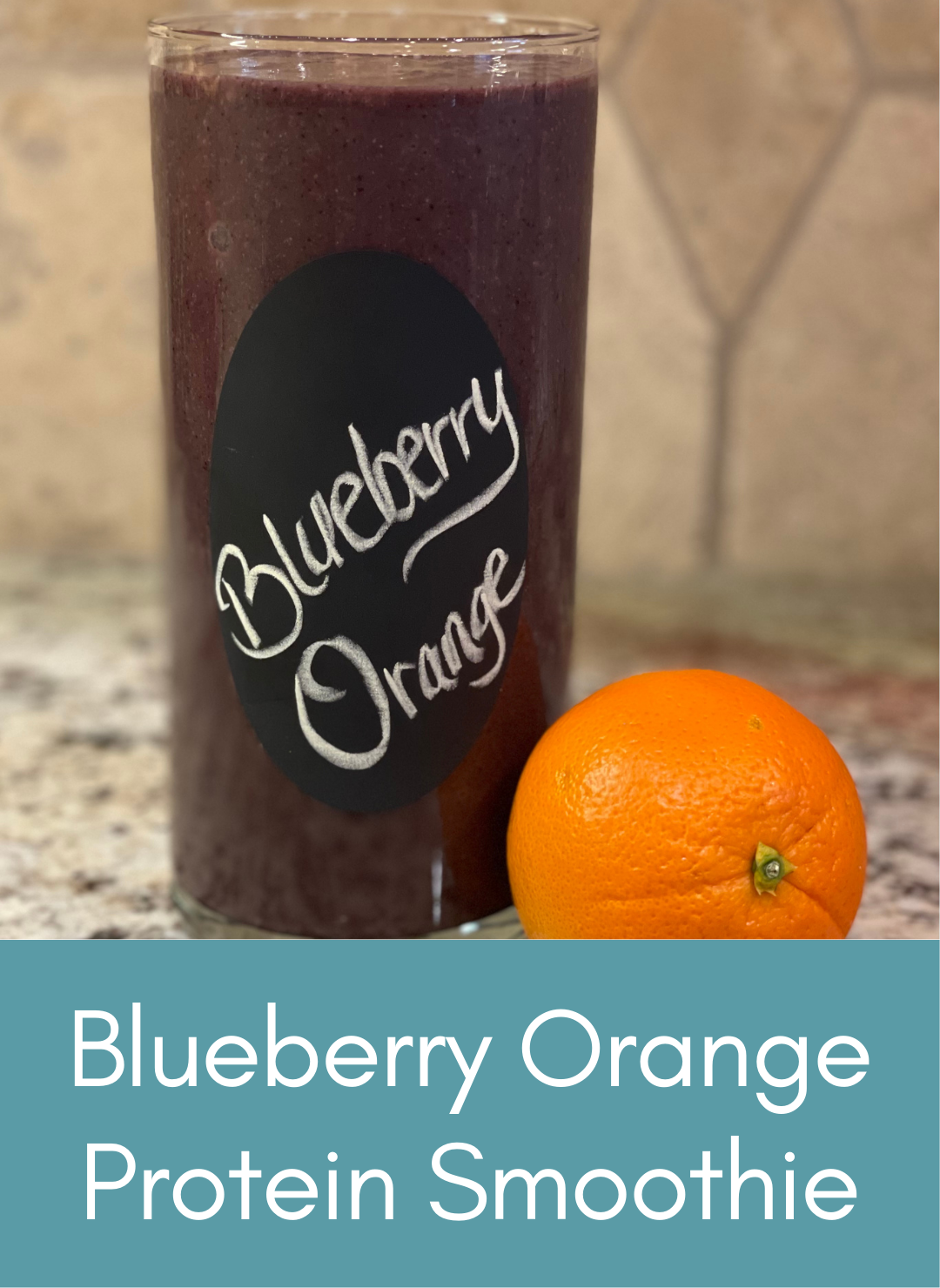 Blueberry orange protein power smoothie Picture with link to recipe