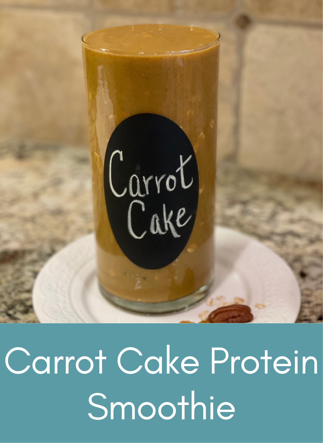 Carrot cake protein power smoothie Picture with link to recipe