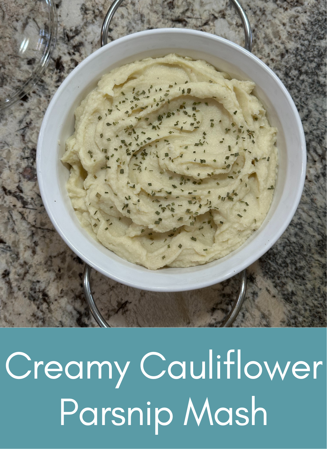 Creamy parsnip and cauliflower healthy mashed potato replacement Picture with link to recipe