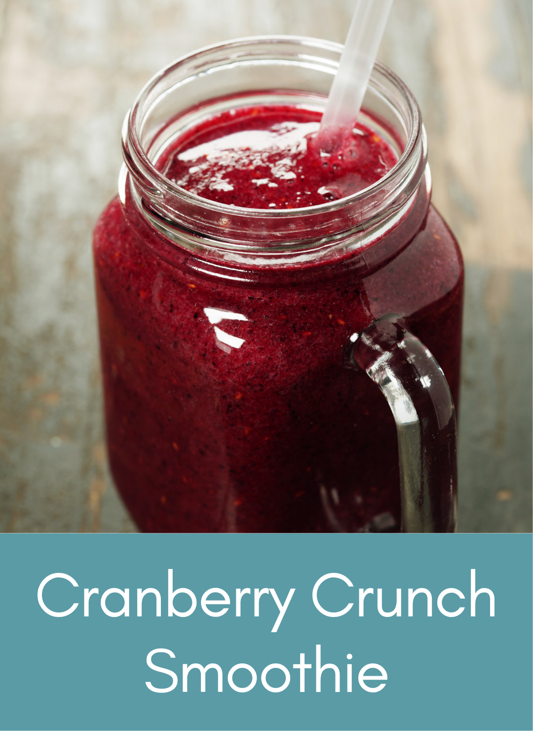 Cranberry crunch vegan smoothie Picture with link to recipe