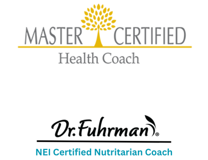 Coach Elizabeth Smithson's certifications from the Dr. Fuhrman institute of nutrition and the American college of lifestyle medicine Picture