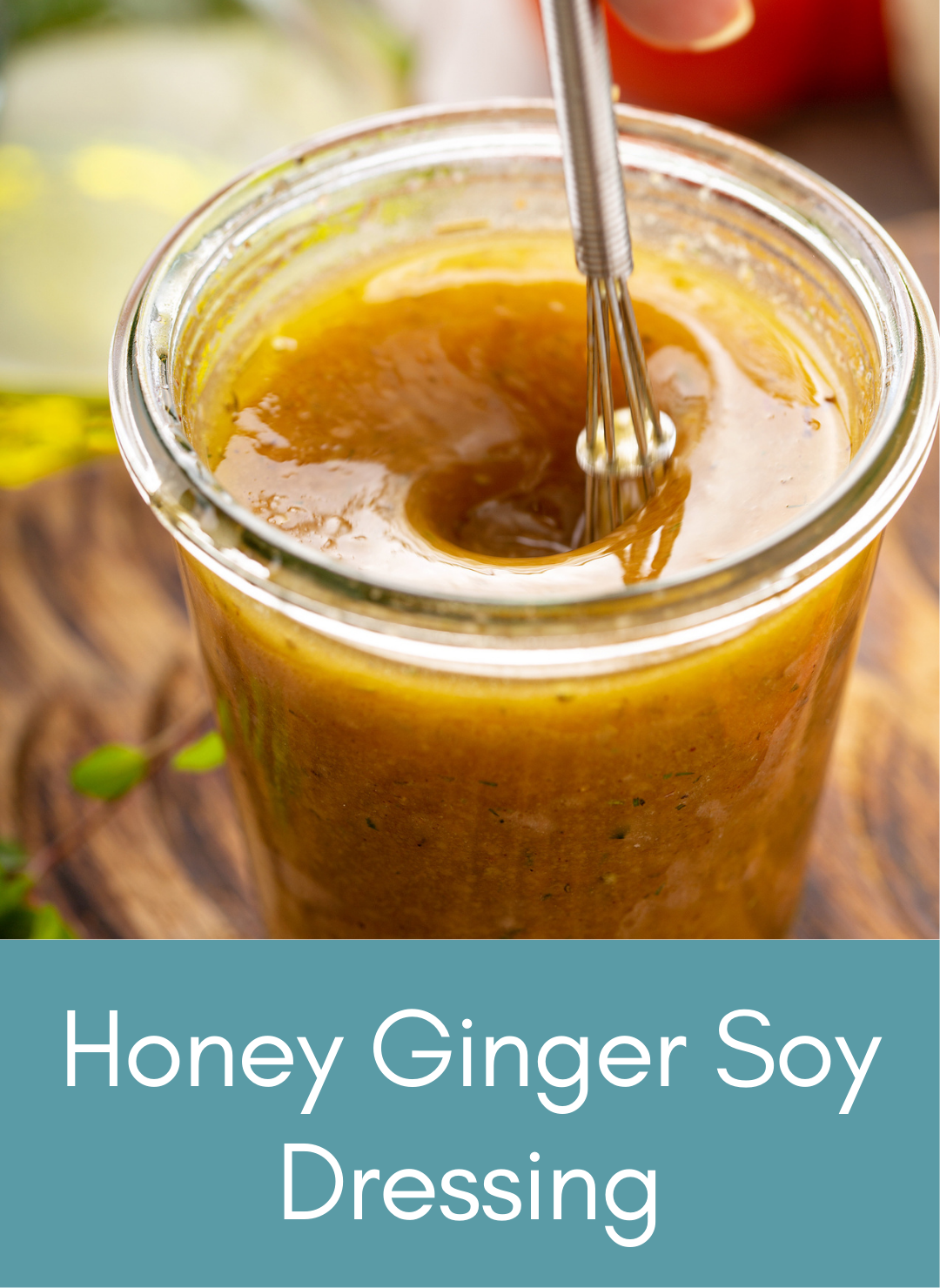Honey ginger soy dressing Picture with link to recipe