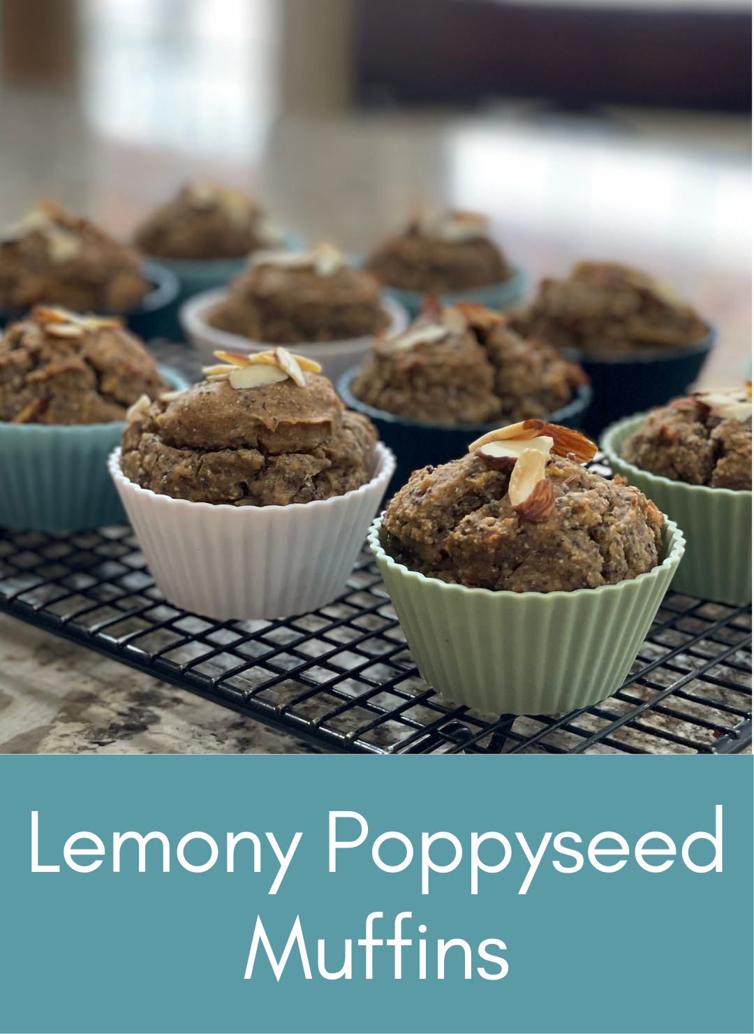 Whole food plant based Lemon poppyseed muffins Picture with link to recipe