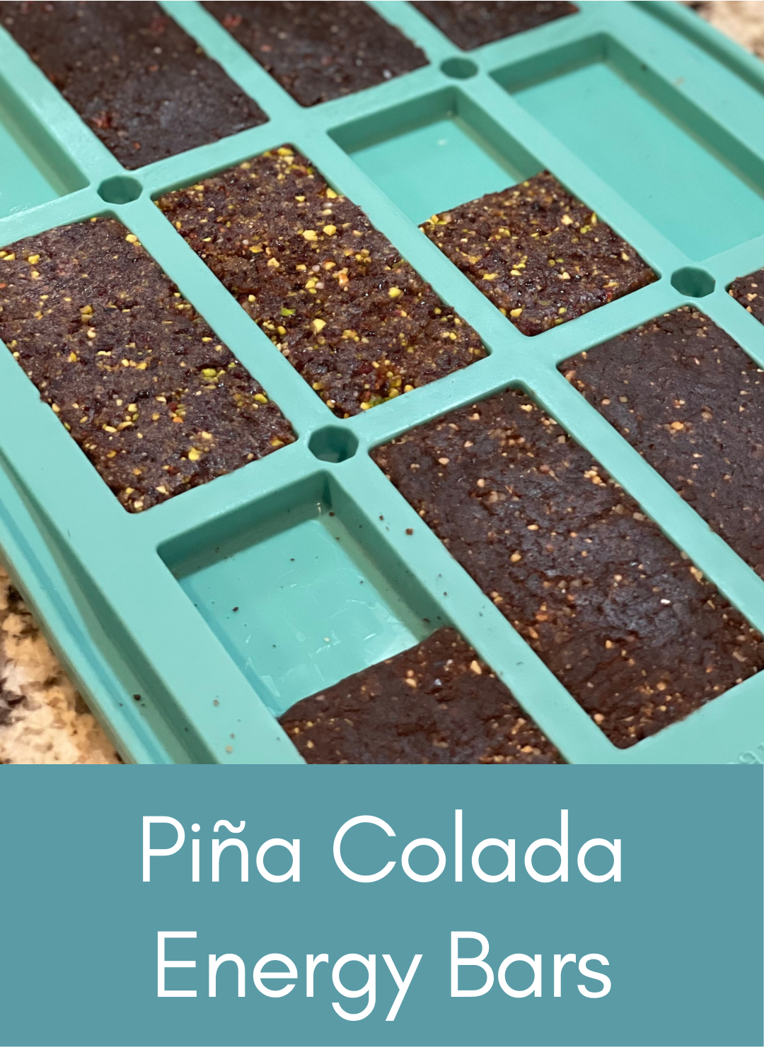 piña colada whole food plant based energy bars Picture with link to recipe