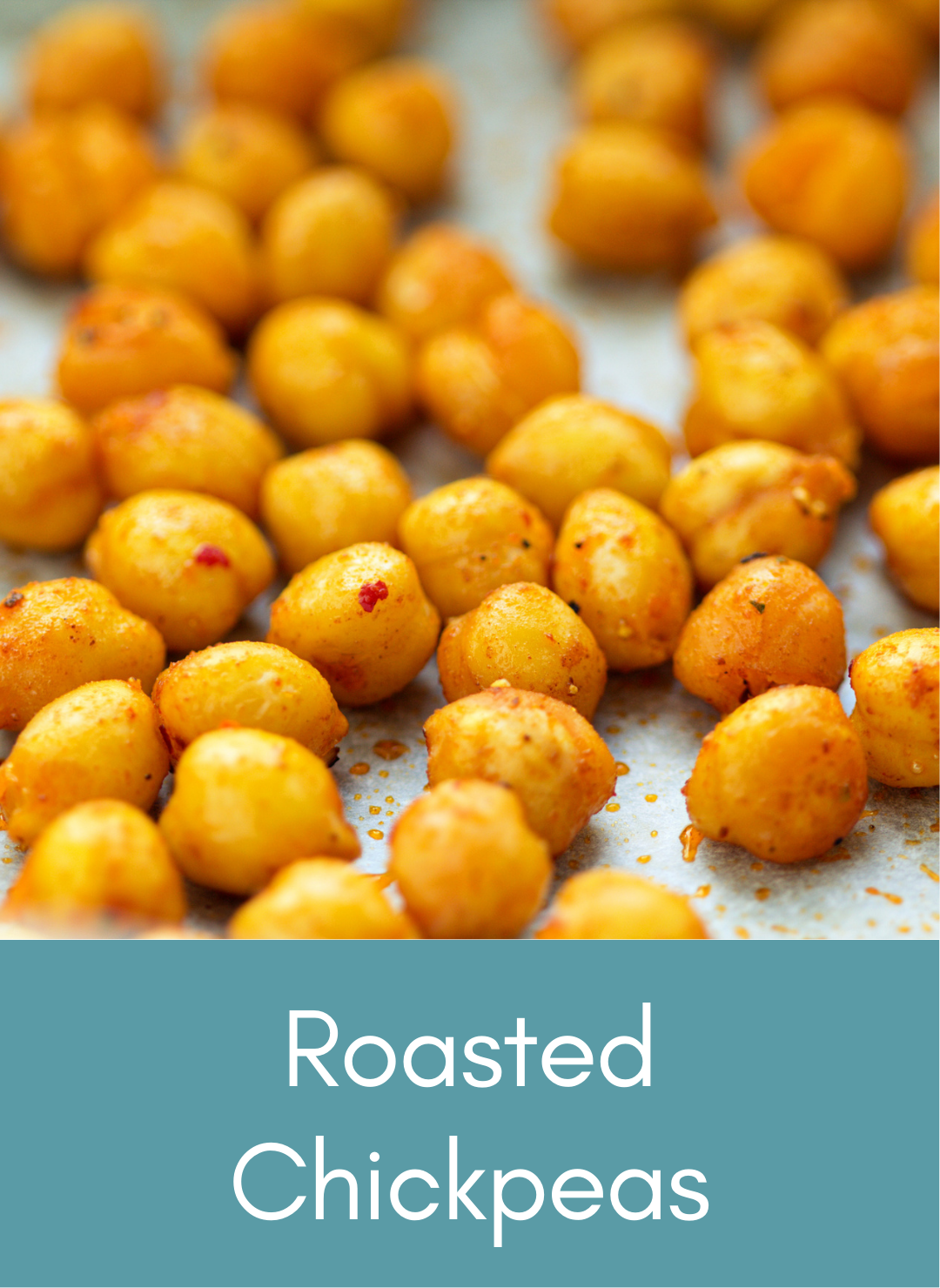 Whole food plant based Roasted chickpeas Picture with link to recipe