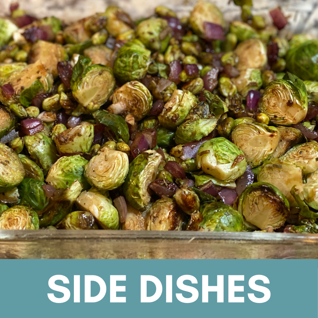 Whole food plant based Brussel sprout side dish Picture with link to side dish recipes